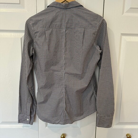 Frank and Eileen Burgundy & Blue Gingham Barry Long Sleeve Shirt Small Cotton - Picture 2 of 5